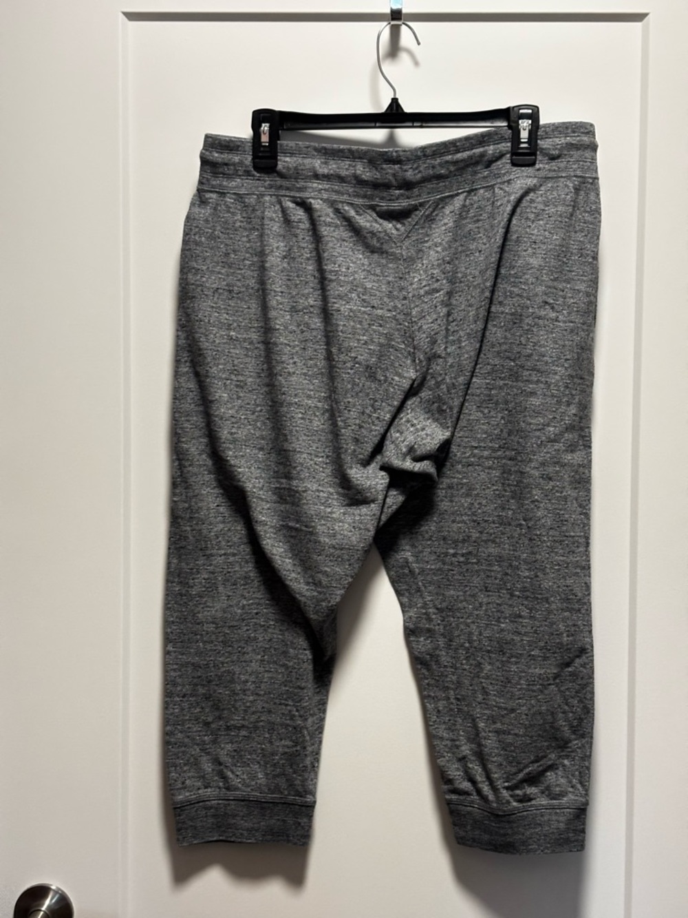 Nike Women's Gray Heather Capri Sweatpants with Drawstring - Picture 2 of 3
